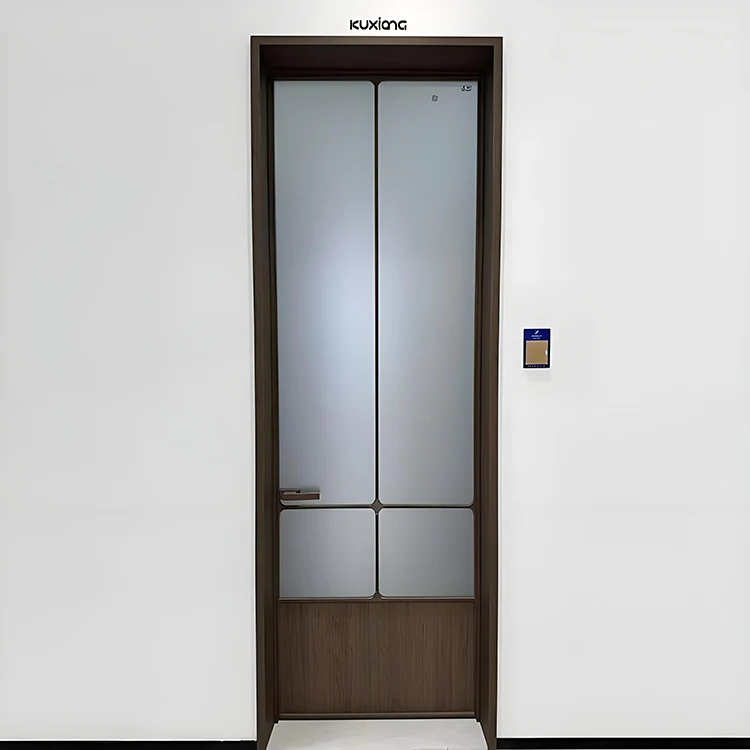 Puerta de vidrio con marco de aluminio